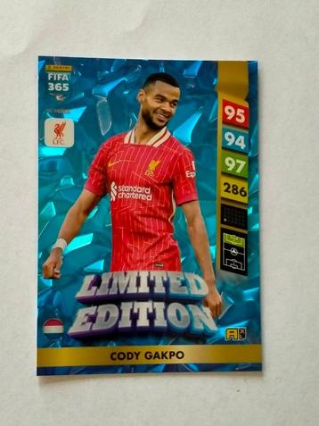 Cody Gakpo Liverpool limited edition fifa 365 2025 kaart beschikbaar voor biedingen