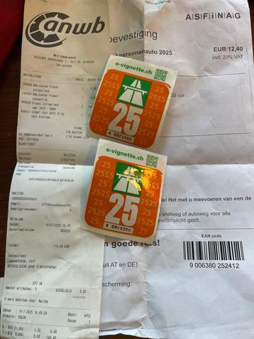 2x vignet Zwitserland, per direct beschikbaar beschikbaar voor biedingen
