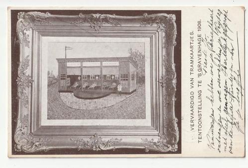 Ansichtkaart schilderij van tramkaartjes 1908, Verzamelen, Ansichtkaarten | Nederland, Gelopen, Voor 1920, Verzenden