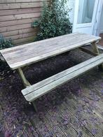 Gratis picknicktafel 2.10m - Opklapbare banken, Tuin en Terras, Ophalen, Gebruikt, Inklapbaar, Rechthoekig