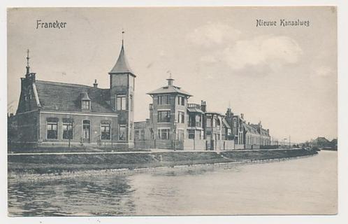 28- PBK Franeker 1911 -  Kanaalweg - Grootrond Treinstempel, Verzamelen, Ansichtkaarten | Nederland, Gelopen, Friesland, Voor 1920