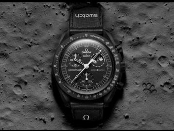 Swatch x omega mission to moonphase Snoopy black