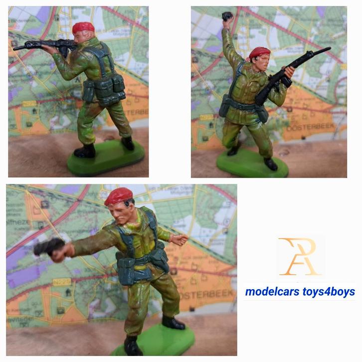 Britains ltd Super Details Red Berret Commando's 1/32, Antiek en Kunst, Antiek | Speelgoed, Verzenden