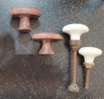 Brocante: antieke deurknoppen / kastknoppen, Ophalen of Verzenden, Gebruikt, Koper of Messing, Klink of Kruk