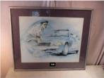 Mooie Litho 'Tennisser en Sportwagen' - Van de Vorstenbosch, Antiek en Kunst, Kunst | Litho's en Zeefdrukken, Ophalen of Verzenden