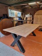 Massief teak houten eettafel 210x100x78cm, Huis en Inrichting, Tafels | Eettafels, Ophalen, Rechthoekig, 200 cm of meer, 50 tot 100 cm