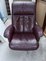 draaistoel relax stoel leer, Huis en Inrichting, Fauteuils, Ophalen, Gebruikt, Minder dan 75 cm, Leer