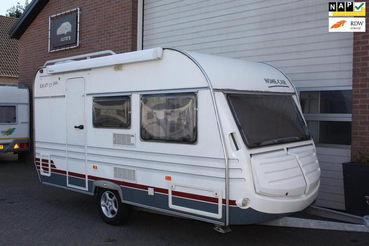 Home-car 403H Garantie, 4 Persoons, Voortent, Vaste Luifel,, Caravans en Kamperen, Caravans, Bedrijf, 750 - 1000 kg, Home-car