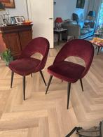 Red velvet eetkamerstoelen 4x, Ophalen, Zo goed als nieuw, Rood, Vier