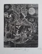 Exlibris / Ex libris V. Fenchak, Flying, Antiek en Kunst, Kunst | Etsen en Gravures, Verzenden