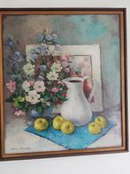 Stilleven met bloemen, kan en appels, Ophalen