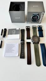 Garmin Fenix 5X Multisport GPS Watch + Box & 3 Extra Bands, Sieraden, Tassen en Uiterlijk, Sporthorloges, Gebruikt, Zwart, Ophalen of Verzenden