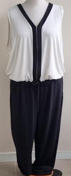MS Mode zwart/creme jurmpsuit mt. 52, Zwart, Ophalen of Verzenden, Zo goed als nieuw, MS Mode