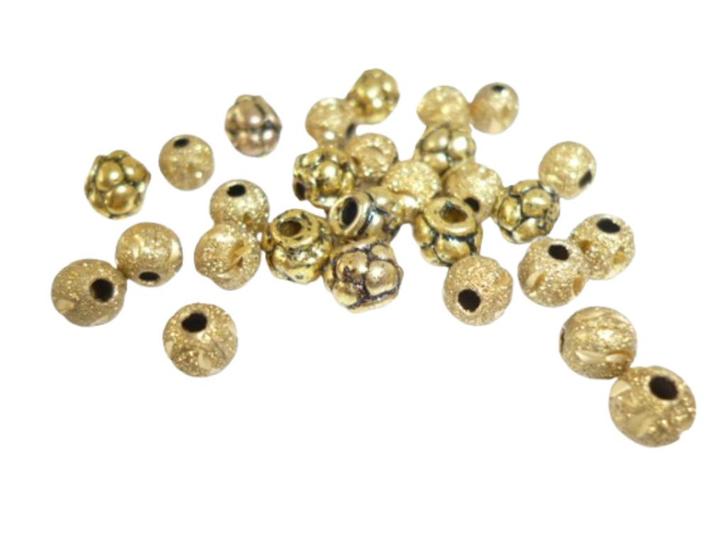 x28 Goudkleurig Kralen 6mm, Hobby en Vrije tijd, Kralen en Sieraden maken, Nieuw, Kraal, Ophalen of Verzenden