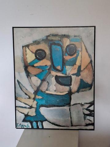 Jaren 70 art-print Bevrijdingsschreeuw Karel Appel: 54½x69½ beschikbaar voor biedingen