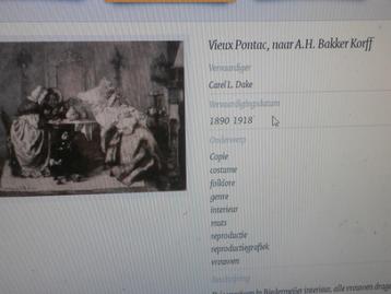 Ets/Litho, VIEUX PONTAC, Naar Bakker KORFF beschikbaar voor biedingen