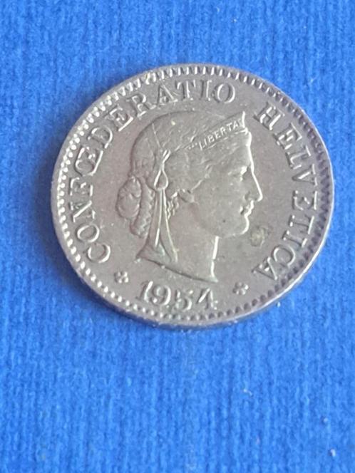 1954 Zwitserland 5 rappen, Postzegels en Munten, Munten | Europa | Niet-Euromunten, Losse munt, Overige landen, Verzenden
