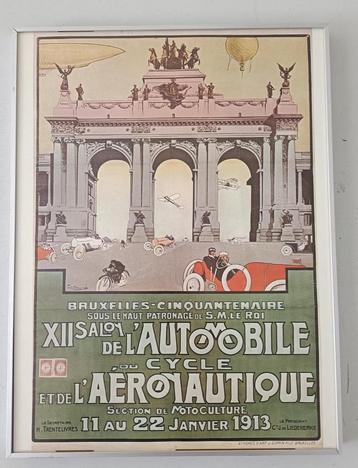 ingelijst art deco reclameposter luchtvaartshow Brussel beschikbaar voor biedingen