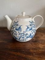 Theepot met blauwe bloemdecoratie, Ophalen, Keramiek, Overige typen, Zo goed als nieuw
