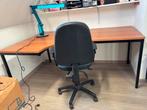 Bureau met bureaustoel, Huis en Inrichting, Bureaus, Ophalen, In hoogte verstelbaar, Gebruikt, Bureau