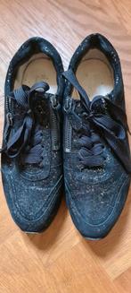 Hassia sneakers zwart met glimmertje mt 8 / 42 breedte K, Hassia, Zwart, Ophalen of Verzenden, Sneakers of Gympen