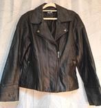 Lederlook biker jasje. Maat 40/42., Kleding | Dames, Ophalen of Verzenden, Zo goed als nieuw, Maat 38/40 (M), Zwart
