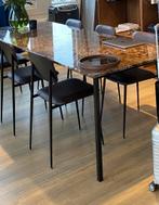 Aime Té Marmeren Eettafel 200x90 NIEUWPRIJS €1948 Emperador, Ophalen, 200 cm of meer, 50 tot 100 cm, Zo goed als nieuw
