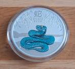 1 oz Perth Mint Lunar 3 Snake Colour 2025 zilveren munt, Verzenden, Zilver