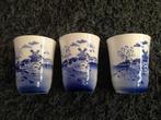 3 melkbekers decoratie delfts blauw, Ophalen of Verzenden, Zo goed als nieuw