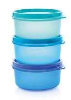 Tupperware Dessert Trio 200 ml (set van 3) Blauw Nieuw, Nieuw, Blauw, Ophalen of Verzenden, Bak of Kom