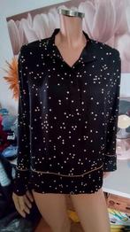 Leuke zwarte gestipte blouse van H&M maat 44, H&M, Zwart, Maat 42/44 (L), Ophalen of Verzenden