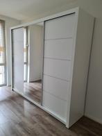 Mat witte kledingkast met spiegel 250 cm Incl. inhoud NIEUW, Kast, 50 tot 70 cm, Nieuw, 105 cm of meer