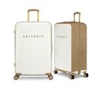 ✅ SUITSUIT Fusion White Swan koffer 76 cm + Hoes - NIEUW, Wieltjes, Hard kunststof, 45 tot 55 cm, Nieuw