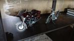 2 Tamiya harley,s FLH zijspan+ superglide 1:6, Hobby en Vrije tijd, Modelauto's | 1:5 tot 1:12, Ophalen, Zo goed als nieuw
