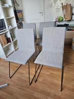 Grijze stoelen set 4 stuks, Huis en Inrichting, Stoelen, Ophalen, Zo goed als nieuw, Grijs