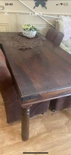 Koloniaal tafel donker  190 lg 90 br, Huis en Inrichting, Ophalen, Gebruikt, Koloniaal