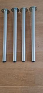 Vier verstelbare tafelpoten Ikea (65 cm) Adils, grijs, 50 tot 100 cm, Gebruikt, Ophalen of Verzenden, 50 tot 100 cm