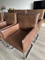 6 Jess design dining chairs, Huis en Inrichting, Stoelen, Ophalen, Gebruikt, Bruin, Leer