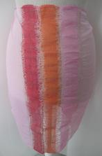 Pareo / Omslagdoek / Sjaal streep roze/rood/oranje 170 x 65, Ophalen of Verzenden, Overige typen, Overige kleuren