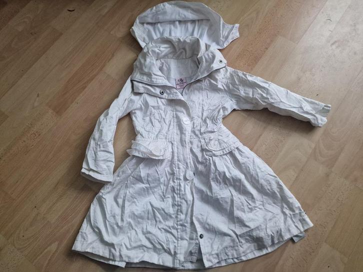 witte BARBARA FARBER jas, maat 104, Kinderen en Baby's, Kinderkleding | Maat 104, Zo goed als nieuw, Meisje, Jas, Ophalen of Verzenden