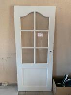 witte binnendeur met 6 ruitjes, Doe-het-zelf en Verbouw, Deuren en Horren, Ophalen, Gebruikt, 80 tot 100 cm, Binnendeur