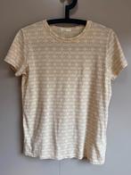 Levete Room tshirt korte mouw met merk print | maat XS, Beige, Ophalen of Verzenden, Zo goed als nieuw, Korte mouw
