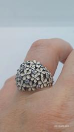 Zilveren ring 925 Pandora Daisy Boeket, Ophalen of Verzenden, 17 tot 18, Met edelsteen, Dame