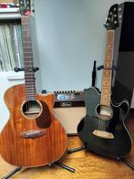 Gitaarsset: 2 gitaren + versterker + accessoires, Ophalen, Zo goed als nieuw, Western- of Steelstringgitaar, Met (piezo-)element