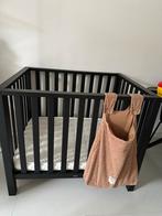 TWF Babybox zwart incl. matras, lakens & tas, Kinderen en Baby's, Babywiegjes en Ledikanten, Ophalen, Gebruikt, Ledikant