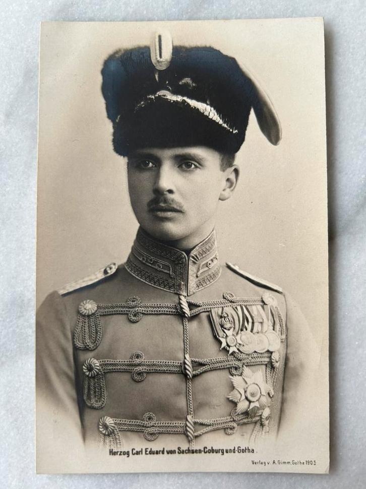 Wo1: adel: herzog Carl Sachsen Coburg Gotha huzaar, Verzamelen, Militaria | Algemeen, Landmacht, Foto of Poster, Nederland, Ophalen of Verzenden