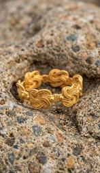 Prachtige Mattenklopper zilver verguld ring