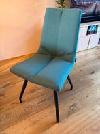 4 Artella eetkamerstoelen petrol blauw, zwarte poten, Ophalen, Blauw, Zo goed als nieuw, Vier