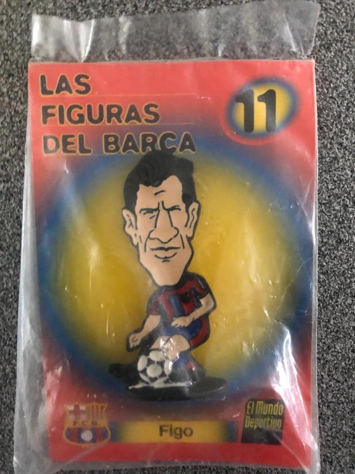 Voetbal Speler Barcelona Figo, Verzamelen, Sportartikelen en Voetbal, Zo goed als nieuw, Beeldje of Poppetje, Buitenlandse clubs
