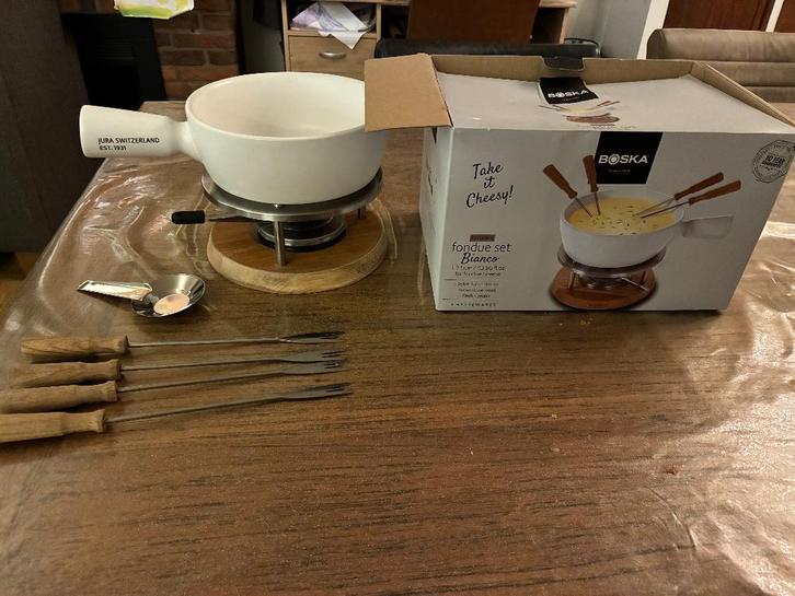 Boska kaas fondue set, Witgoed en Apparatuur, Fonduesets, Zo goed als nieuw, Fondueset, Brander, Ophalen of Verzenden